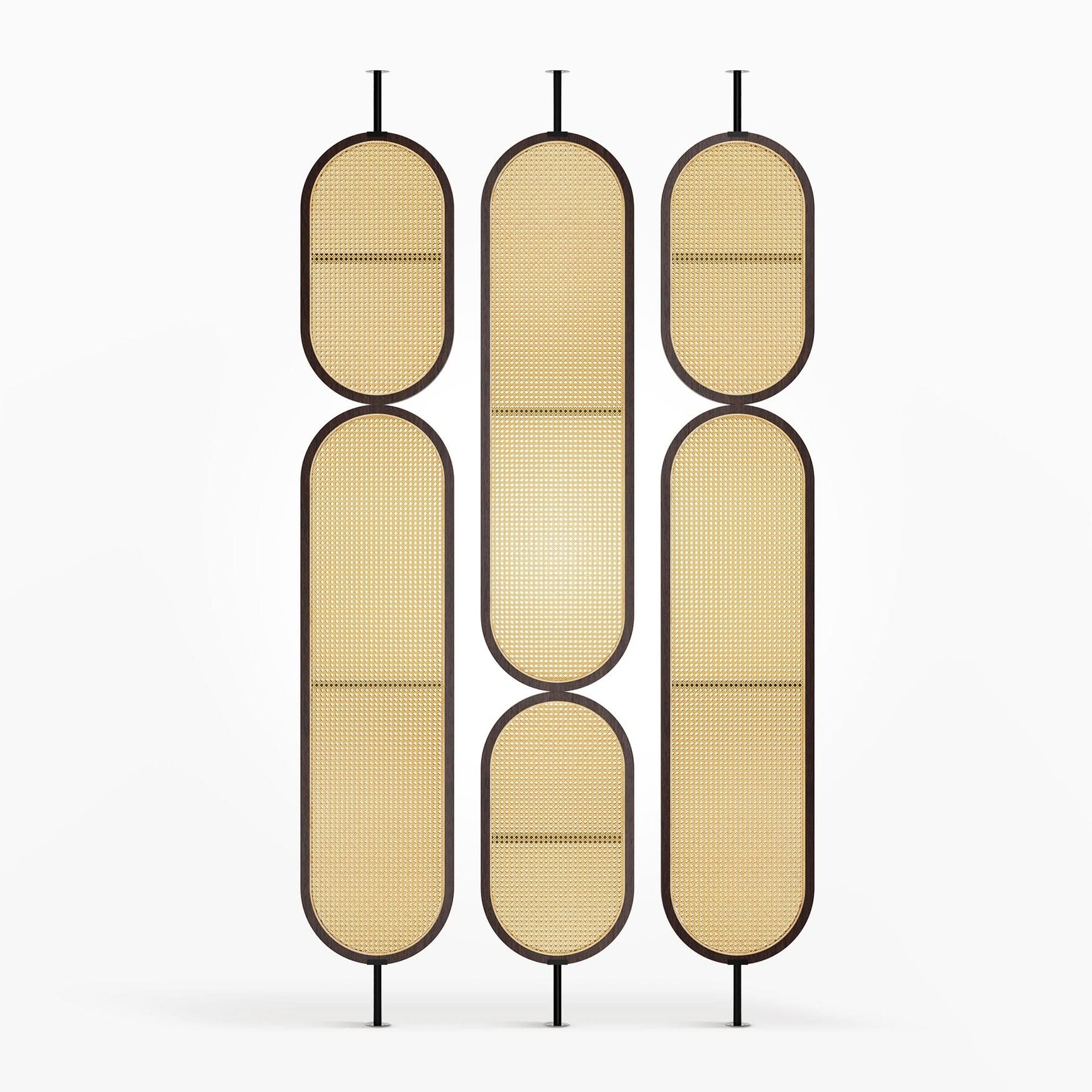Double Oval Rattan Cane Webbing Wood Panel | Privacy Screen WRC03 ...