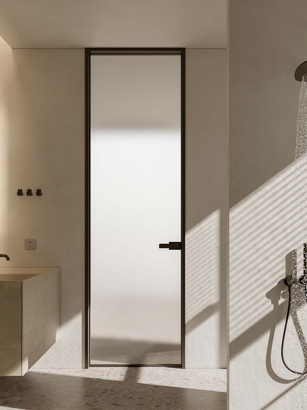 Modern Sleek Minimalist Aluminum Glass Rectangle Door – Pamper Haus ...