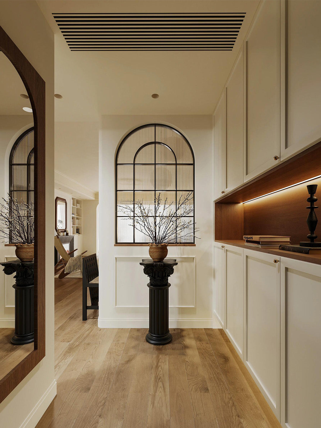 Custom Retro Style Stainless Steel Glass Wall Divider and