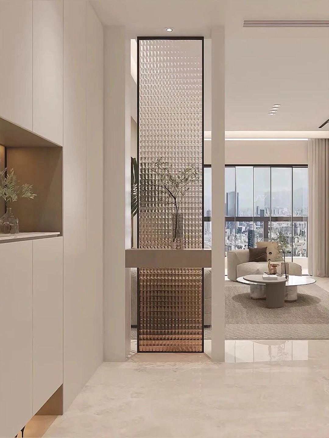 Custom Retro Style Stainless Steel Glass Wall Divider and