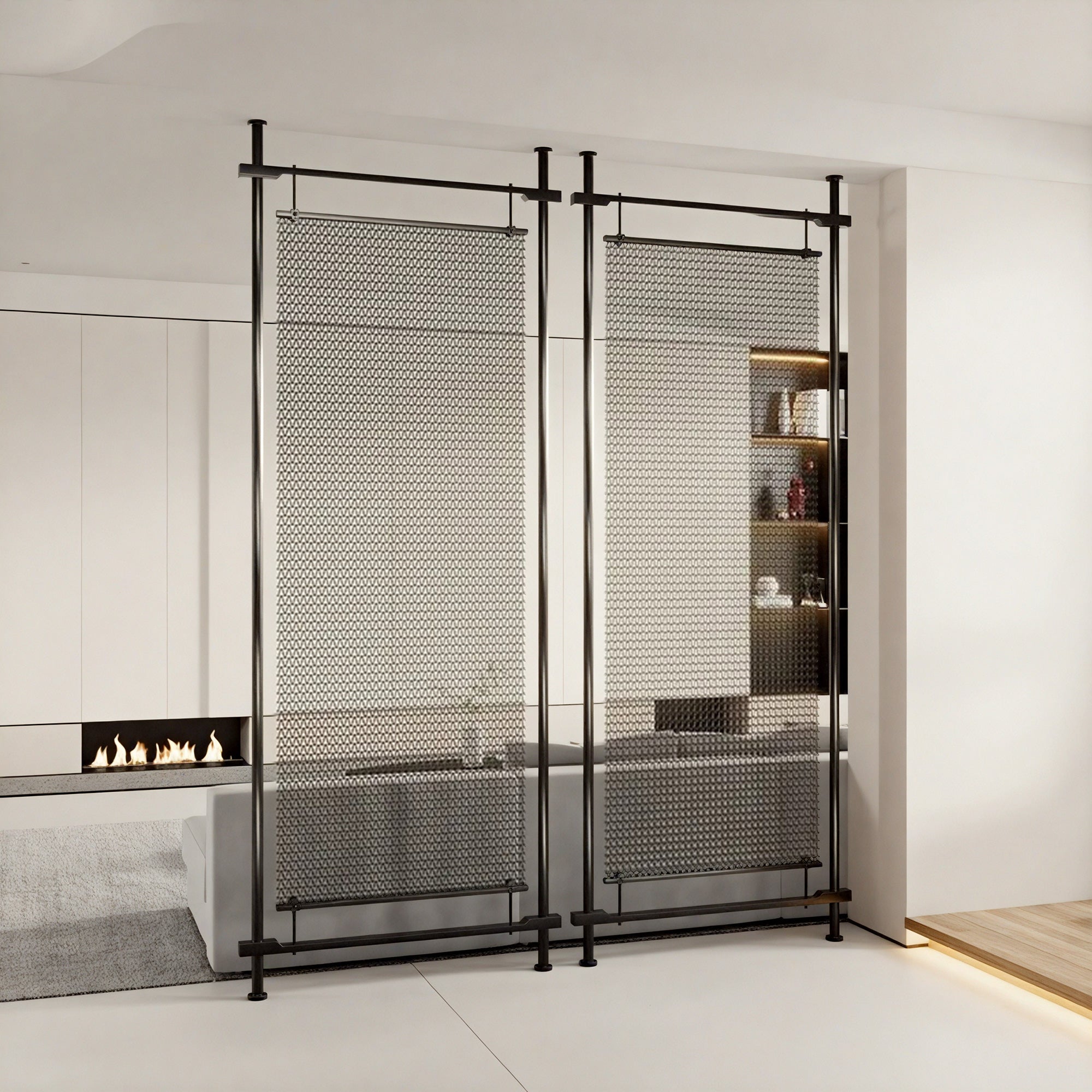 Modern Design Stainless Steel Decoration Mesh Panel Room Divider Priva ...