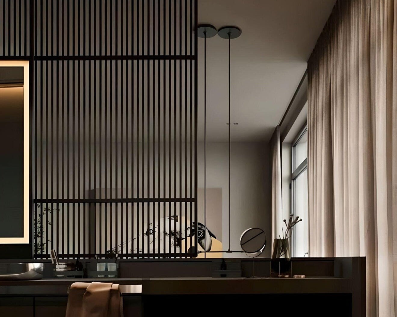 Modern Sleek Stainless Steel Partition Wall Panel