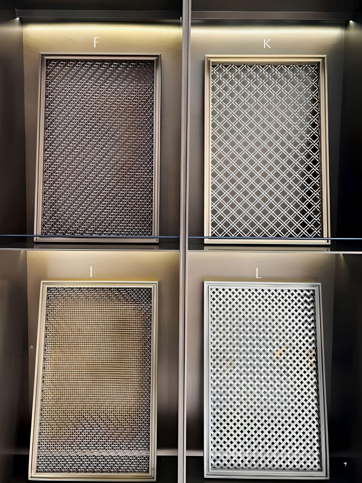 Sample Pack: Stainless Steel Mesh Panels - Modern Design