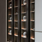 Modern LED Stainless Steel Metal Display Shelves Cabinet