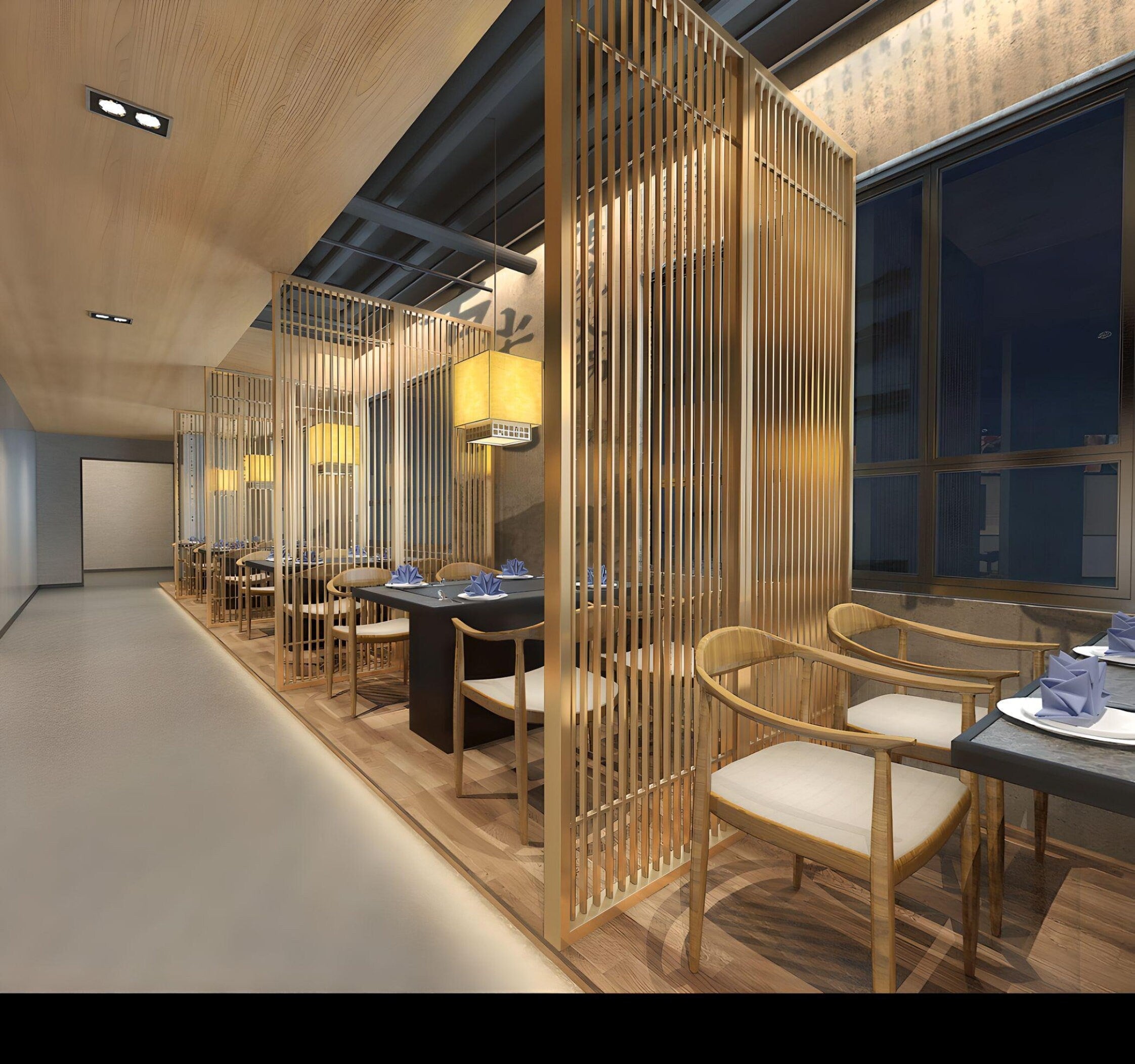 Modern Sleek Stainless Steel Partition Wall Panel