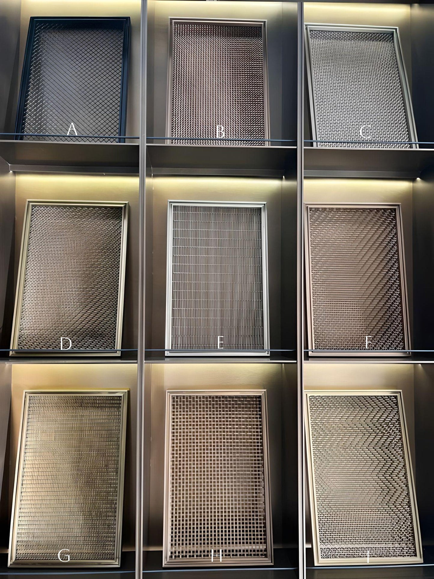 Sample Pack: Stainless Steel Mesh Panels - Modern Design