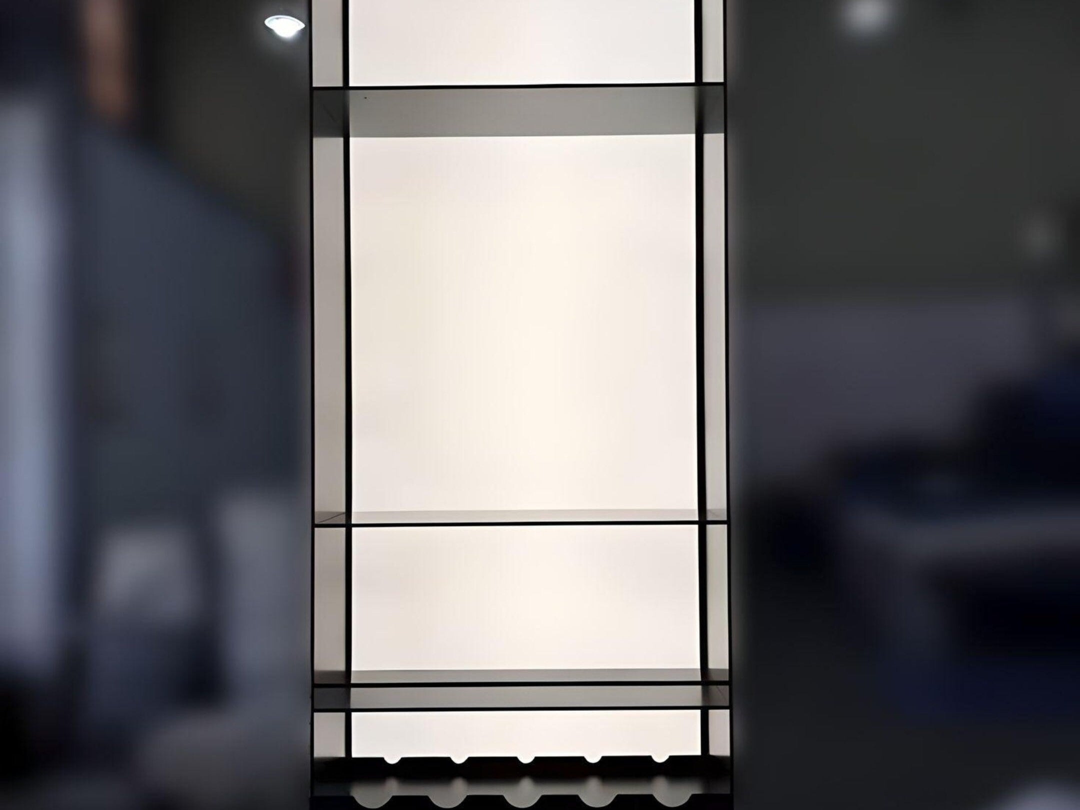 Modern LED Stainless Steel Metal Display Shelves Cabinet