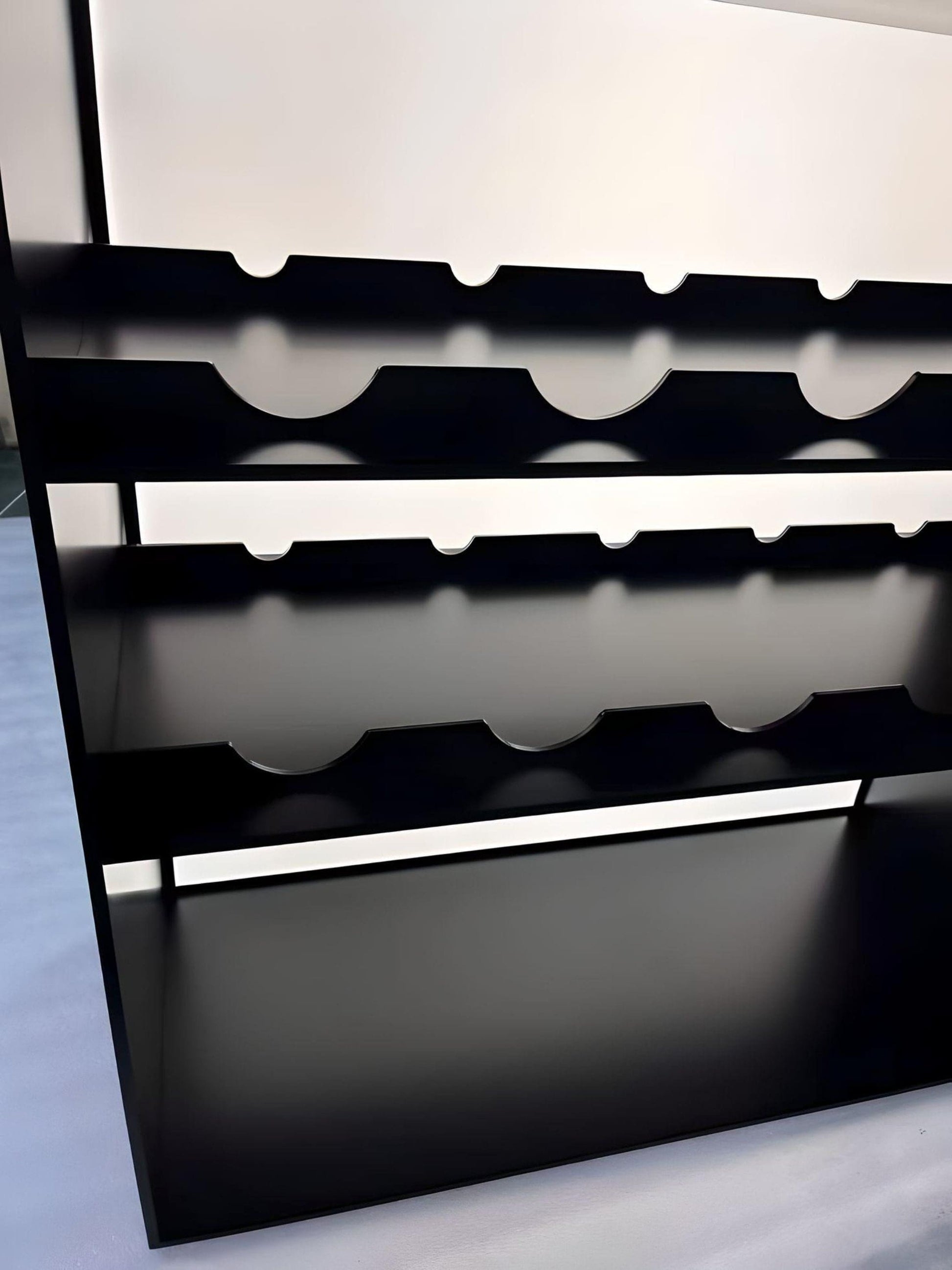 Modern LED Stainless Steel Metal Display Shelves Cabinet